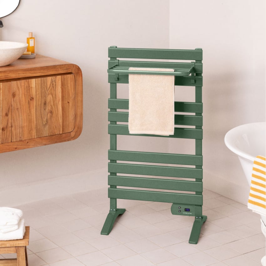 WARM TOWEL - Elektryczny wieszak na ręczniki podłogowy lub ścienny 500W