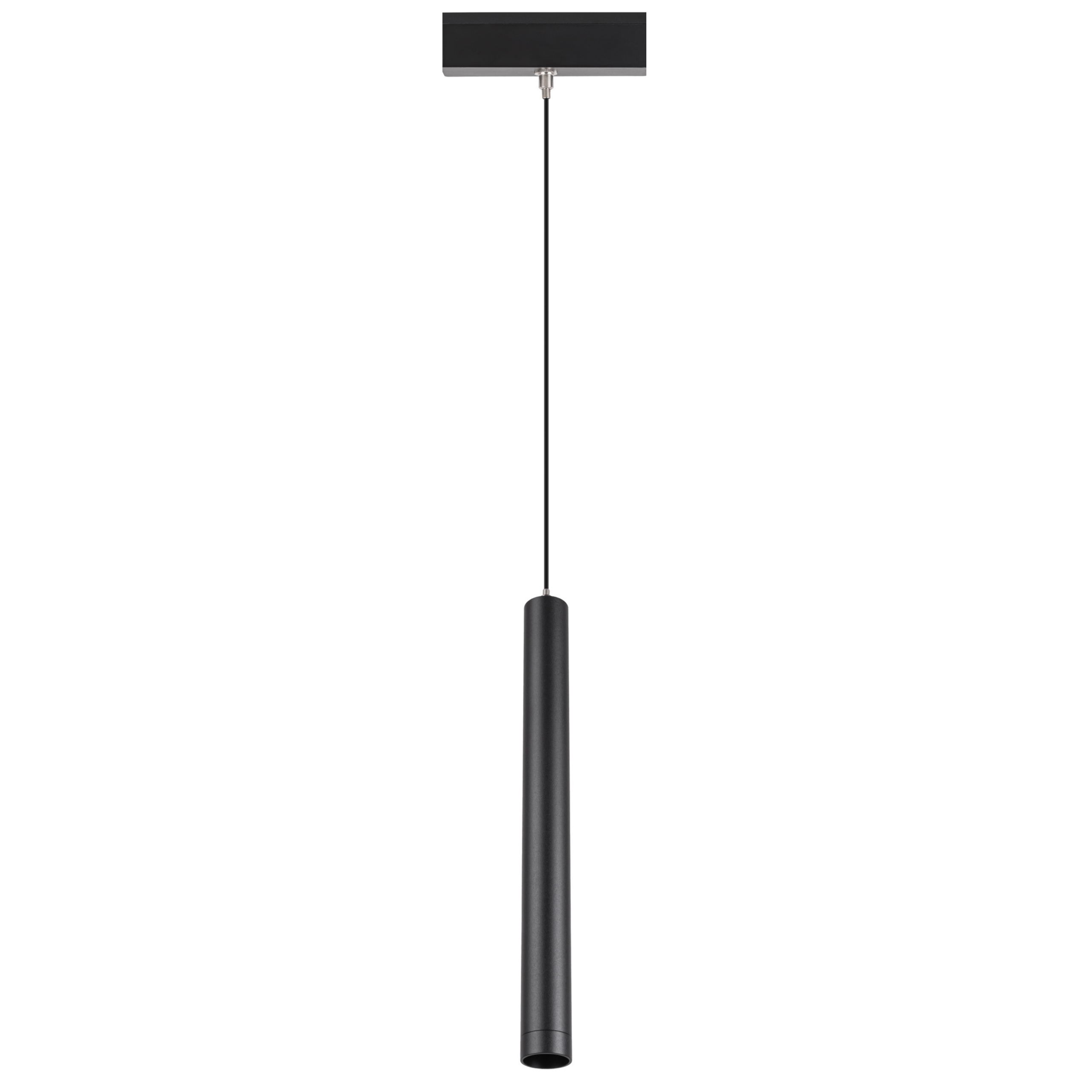 Lampa szynowa wisząca LED Czarna punktowa oprawa tuba, Oświetlenie magnetyczne, światło NEUTRALNE 4000K - LEDHOFF