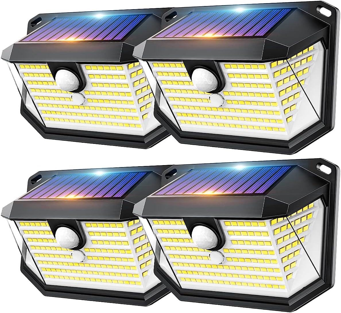 Zewnętrzna Lampa Solarna z Czujnikiem Ruchu LED Zewnętrzne Oświetlenie z Czujnikiem Ruchu Wodoodporne Bezprzewodowe Oświetlenie Bezpieczeństwa Lampa