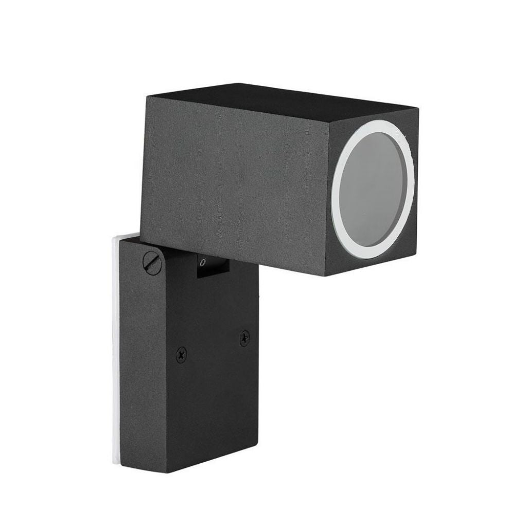 GU10 (maks. 35W) Kwadratowa oprawa ścienna LED Regulowany kolor Czarny IP44