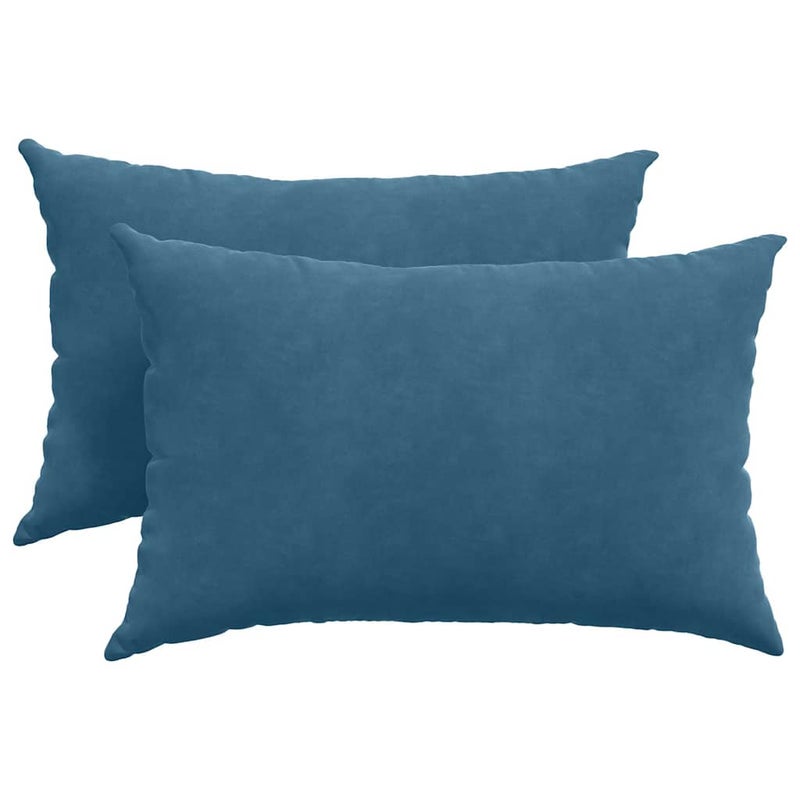 Poduszki na sofę 2 pcs Niebieski 60 x 40 cm Tkanina sztruksowa