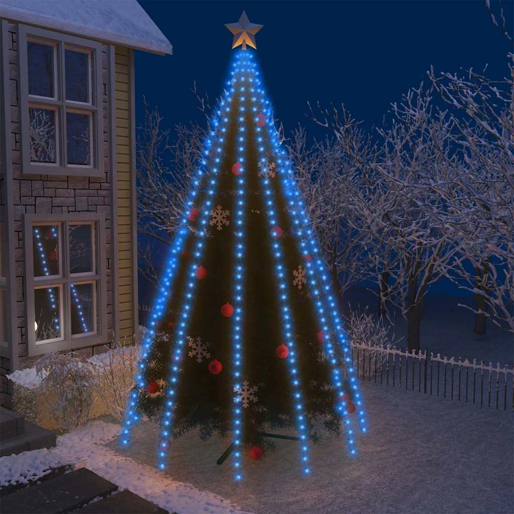 Lampki na choinkę, 500 niebieskich LED, 500 cm, wewn./zewn. vidaXL