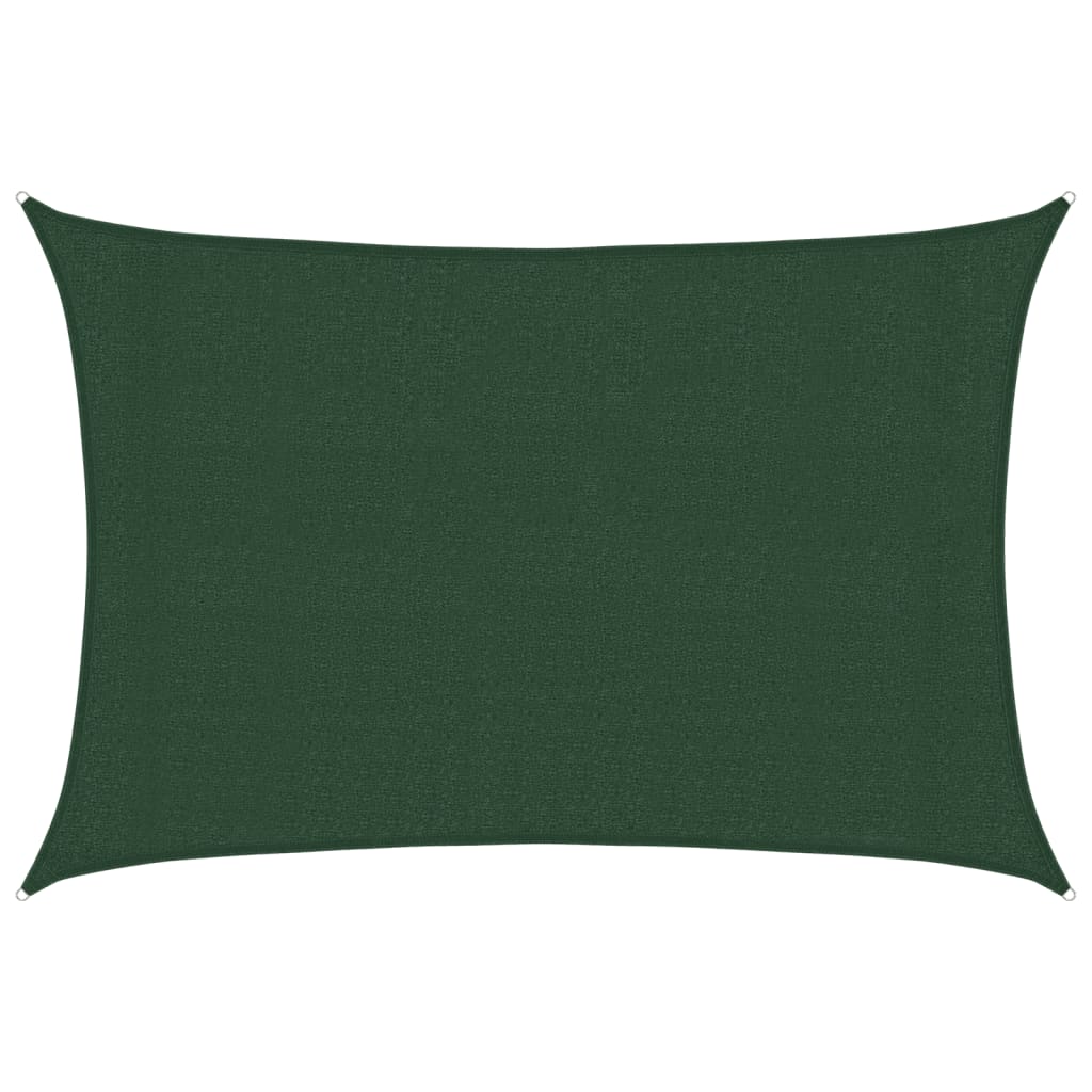 Żagiel przeciwsłoneczny 160 g/m² Ciemnozielony 3 x 4,5 m HDPE