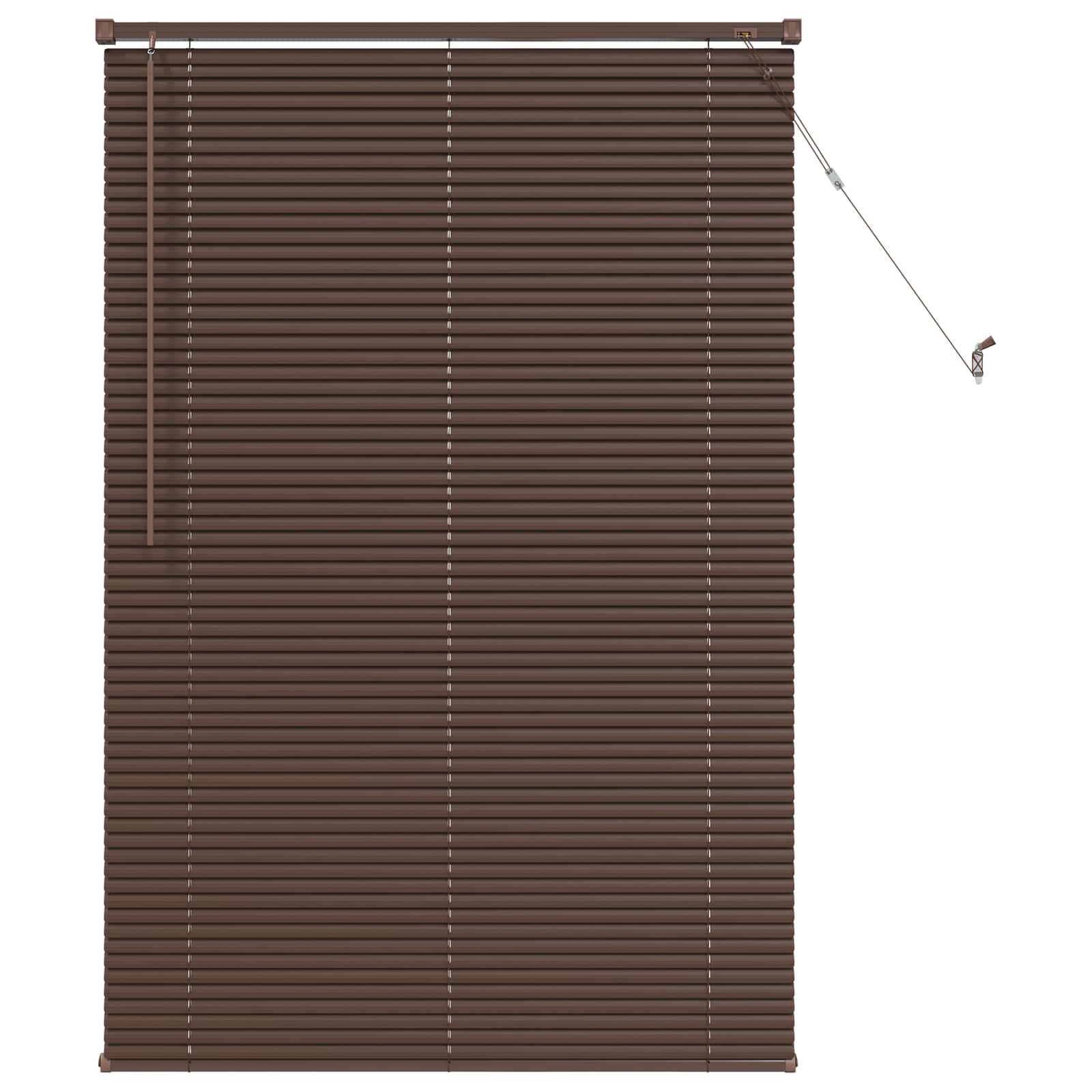 Cortina Veneziana Marrom Escuro com Padrão 150 x 100 cm 25 mm