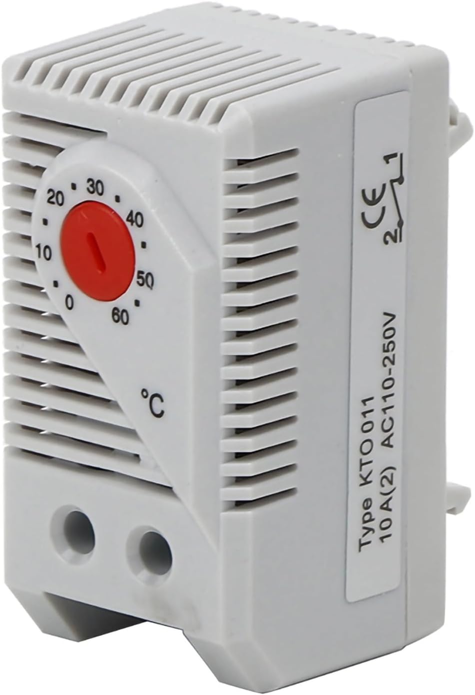 Termostat mechaniczny 0-60 ℃, regulowany przełącznik elektrycznego regulatora temperatury, czerwony przycisk