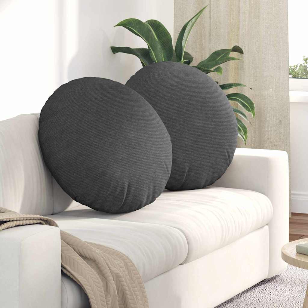 Poduszki na siedziska 2 pcs Ciemnoszary Ø 80 cm vidaXL