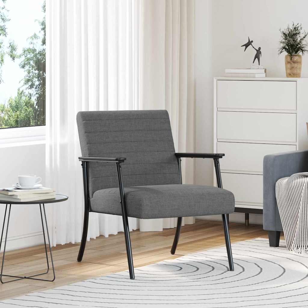 fotel Ciemnoszary 59 x 75 x 78 cm tkanina vidaXL