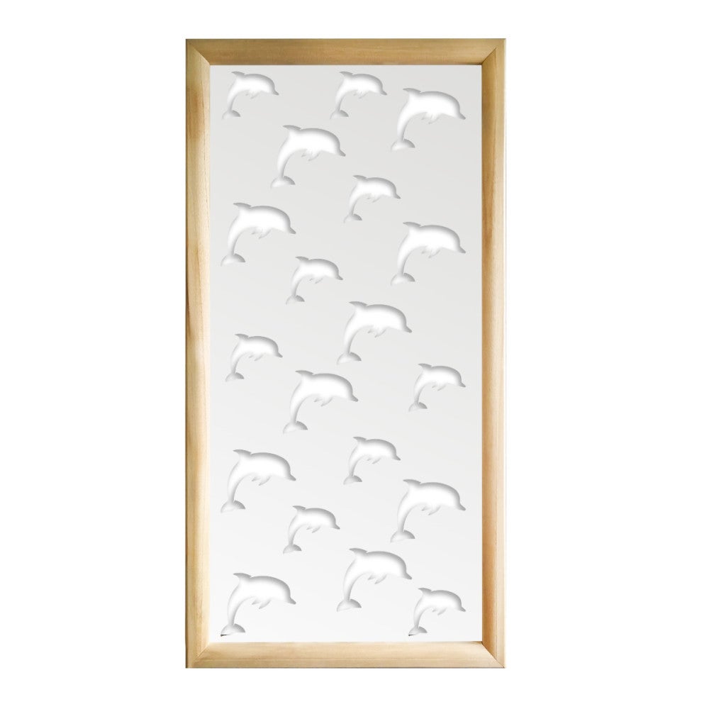 DOLPHIN - Prostokątne moduły dekoracyjne z drewna i PCV - Rozmiar 73x148 cm - Grubość 64 mm - Kolor wewnętrzny BIAŁY