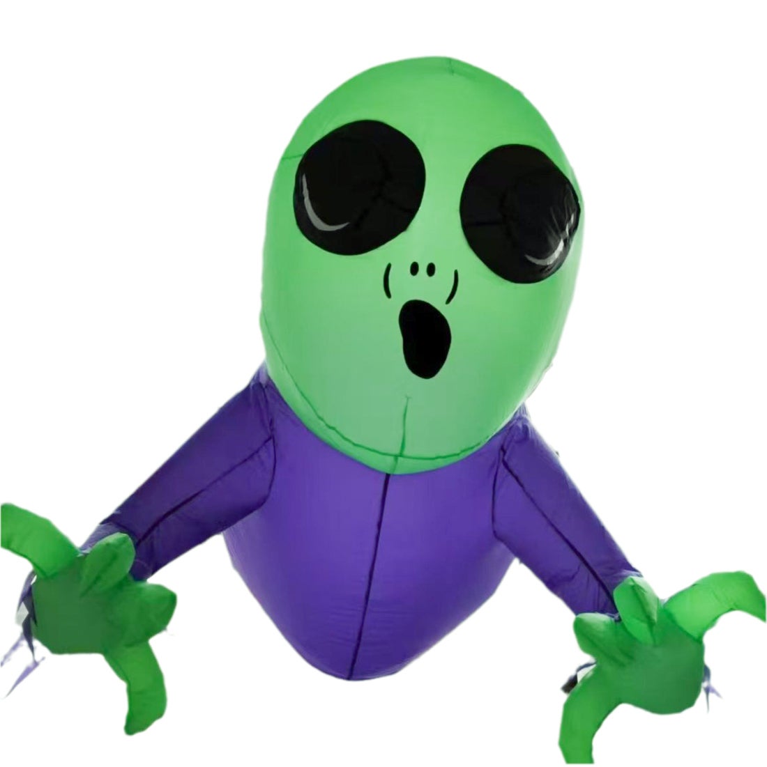Zewnętrzne dekoracje nadmuchiwane na Halloween, 125 cm, Obcy wychodzący z okna z nadmuchiwaną diodą LED do dekoracji na Halloween