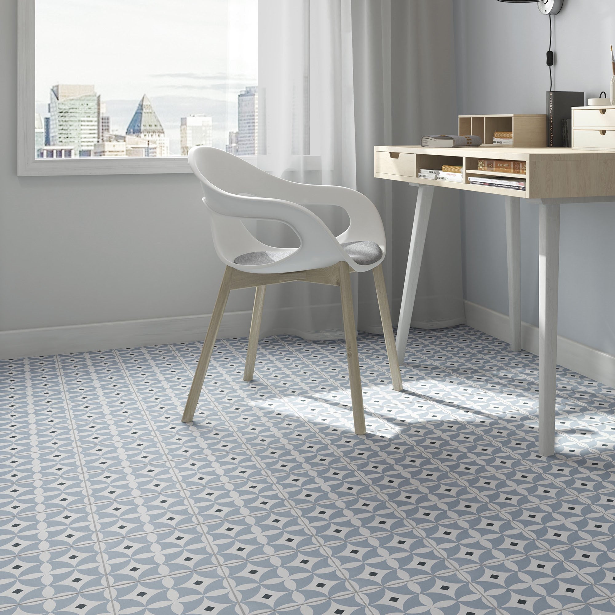 Płytka porcelanowa premium o efekcie hydraulicznych wzorów Cayenne 20x20 cm