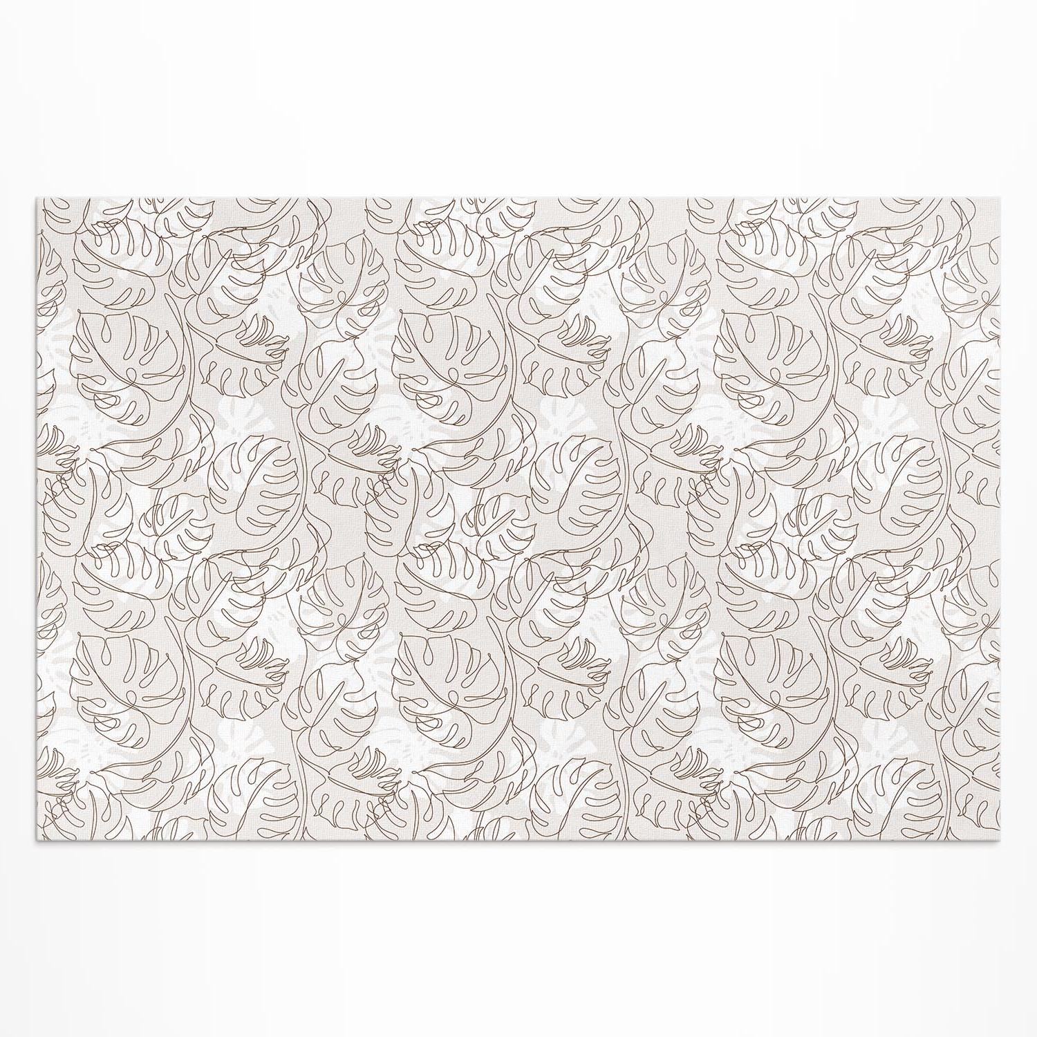Mata winylowa boho, dywan winylowy minimalistyczne liście monstera 210x140 cm ArtPrintCave