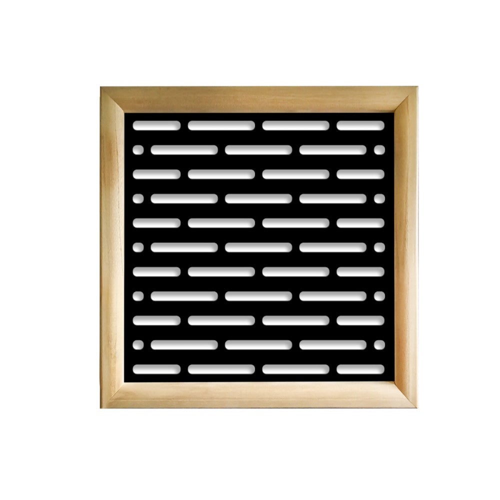 HOT DOG - Kwadratowe moduły dekoracyjne z drewna i PVC - Rozmiar 98x98 cm - Grubość 64 mm - Kolor wewnętrzny CZARNY