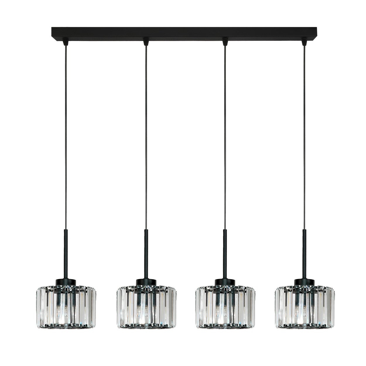Lampa wisząca OMENA czarna 4 punktowa do jadalni E27 Edylit