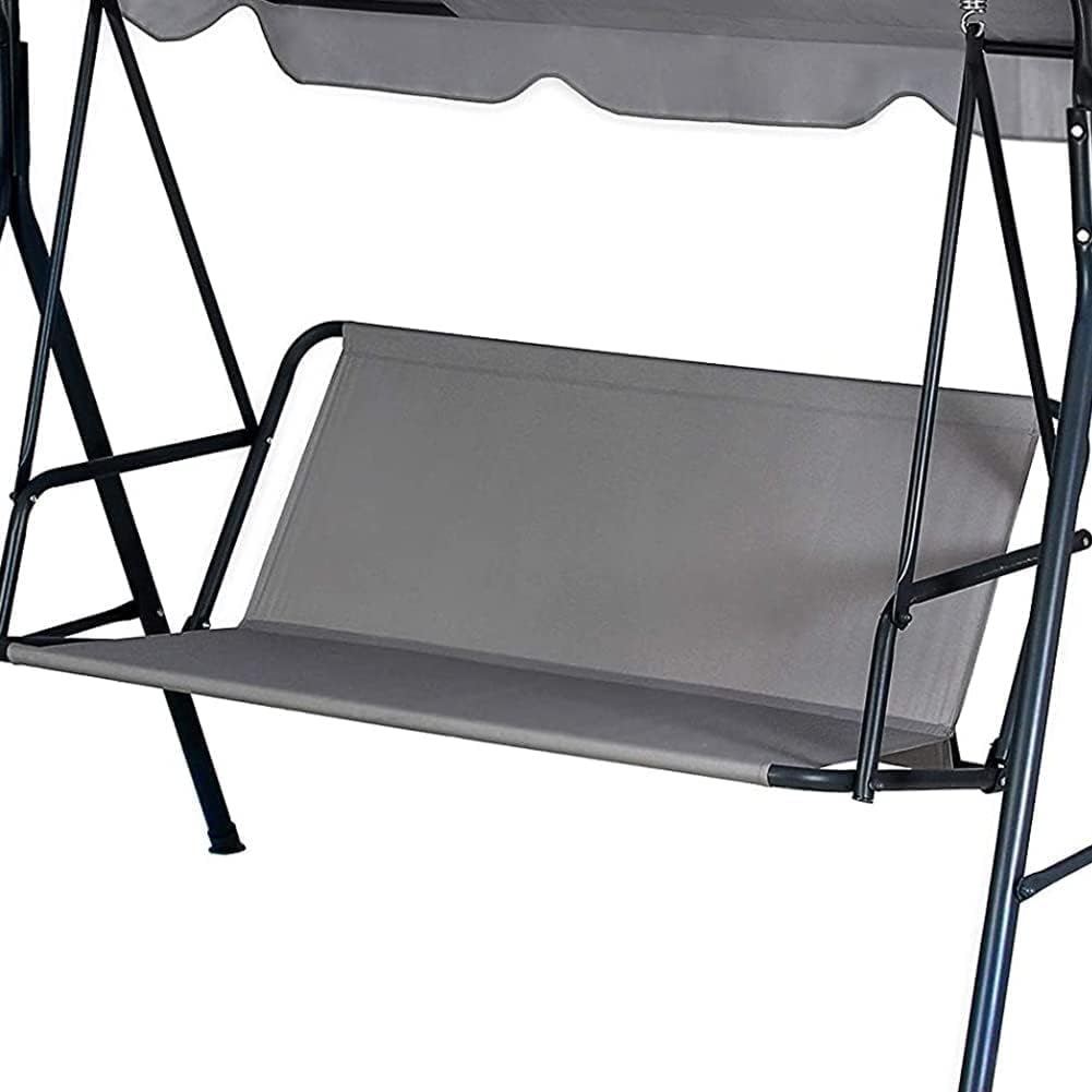 Pokrowiec zamienny na huśtawkę ogrodową, wodoodporny pokrowiec na siedzenie 600D na huśtawkę ogrodową 2/3-osobową - 148x50x50cm - Szary