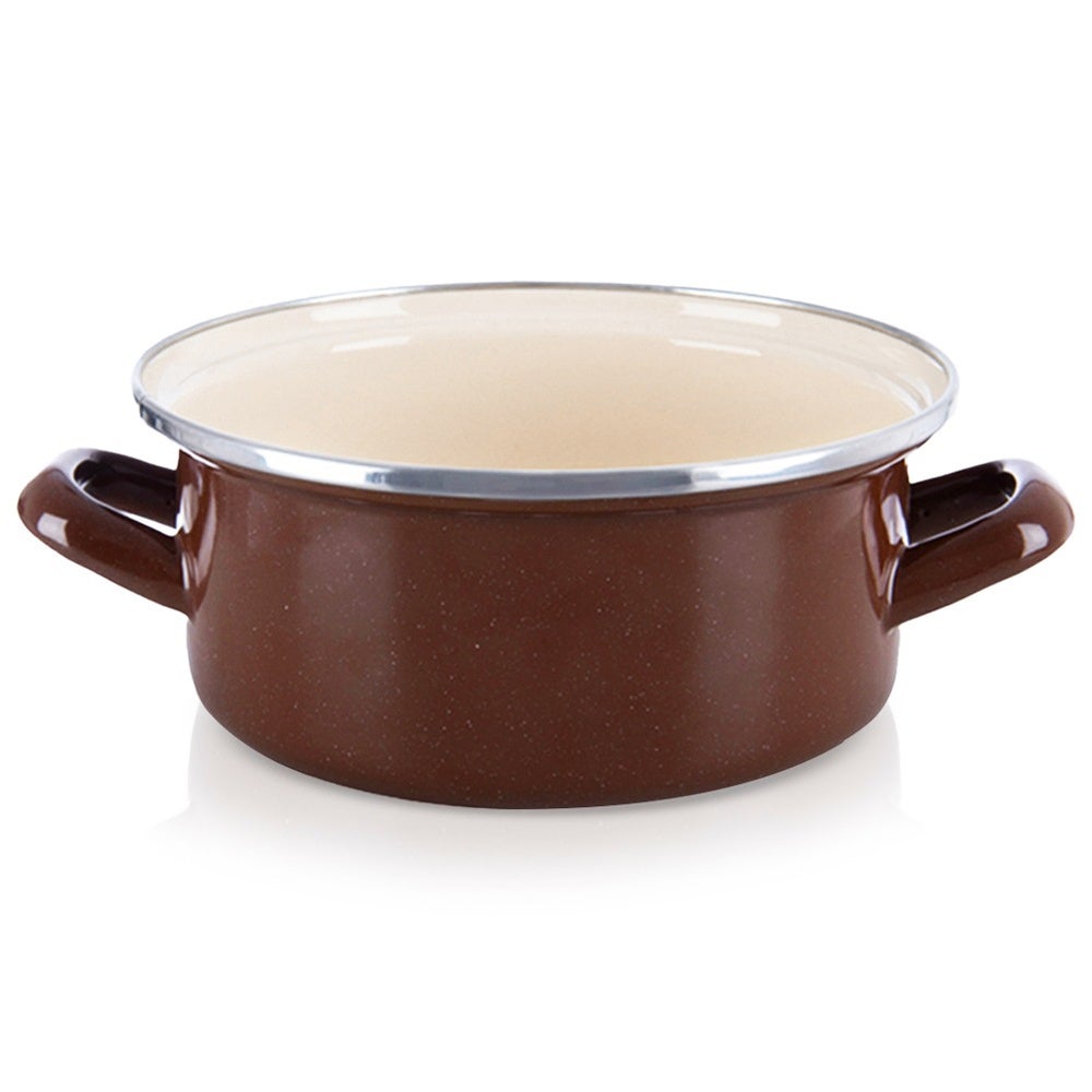 Garnek emaliowany BROWN 18,5 cm, 1,6 l