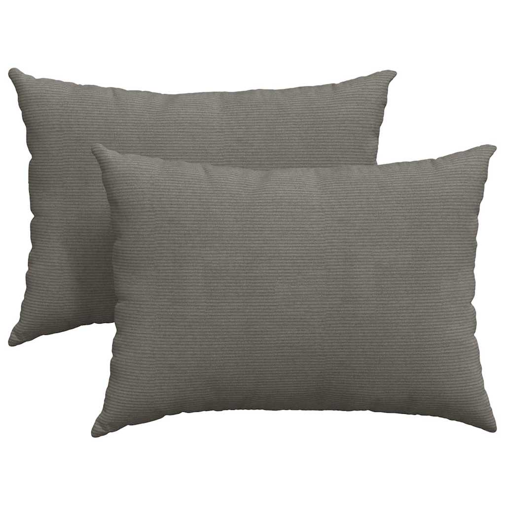 Poduszki na sofę 2 pcs Jasnoszary 70 x 50 cm Tkanina sztruksowa