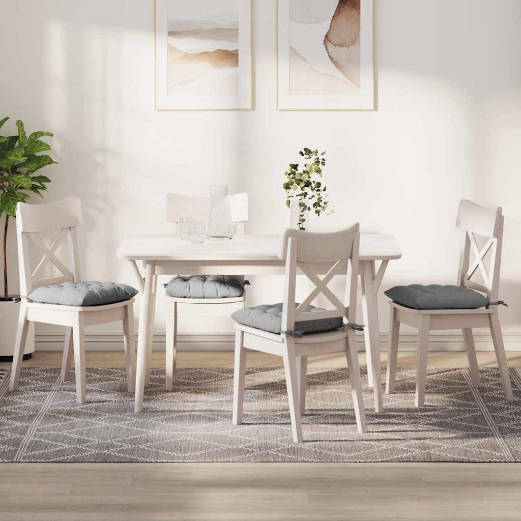 Poduszki na siedziska 4 pcs Szary chmur 40 x 40 x 6 cm tkanina vidaXL