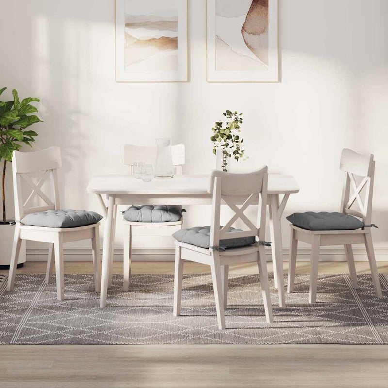 Poduszki na siedziska 4 pcs Szary chmur 40 x 40 x 6 cm tkanina vidaXL