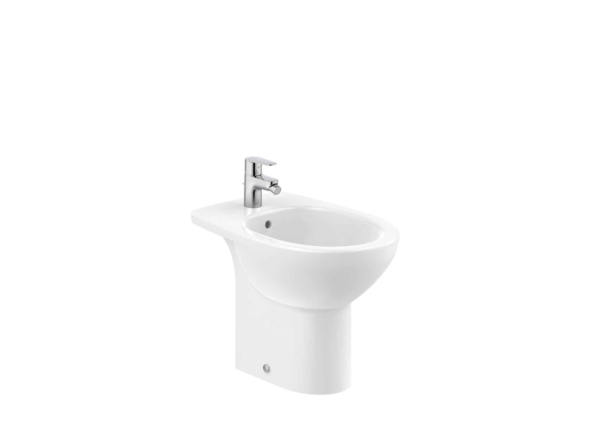 Bidet stojący 35,5x53x43,5 cm, montaż do posadzki, ceramiczny, biały, Roca Victoria