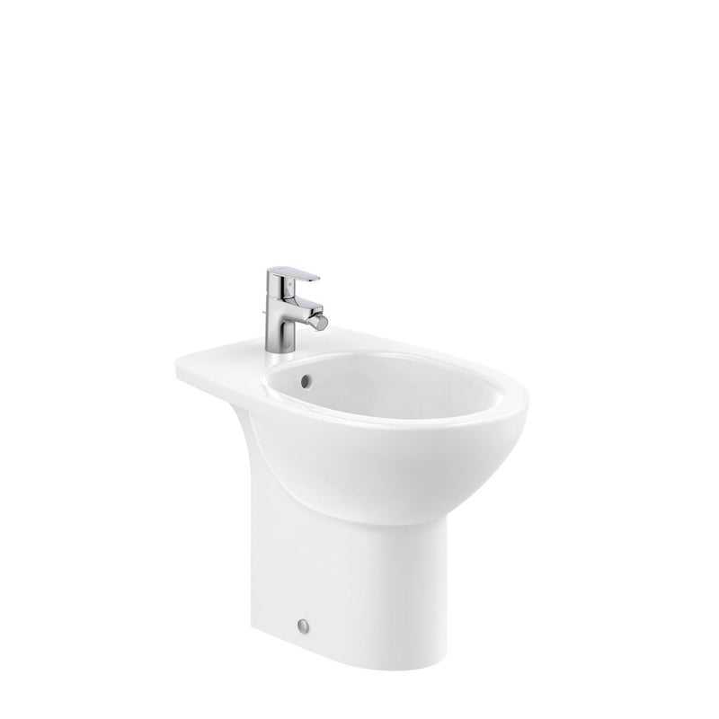 Bidet stojący 35,5x53x43,5 cm, montaż do posadzki, ceramiczny, biały, Roca Victoria