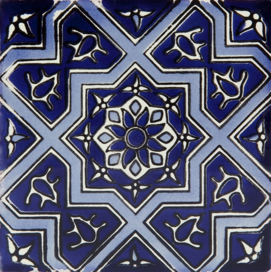 Meksykańskie płytki ceramiczne Ramona – 30 unikalnych dekoracyjnych płytek ściennych z motywami 10,5x10,5 cm do łazienki, prysznica, kuchni