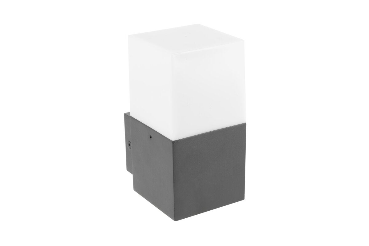 Lampa ogrodowa LARGO-AU, E27 max 15W, kinkiet prosty górny, grafit, IP44 – GTV LIGHTING