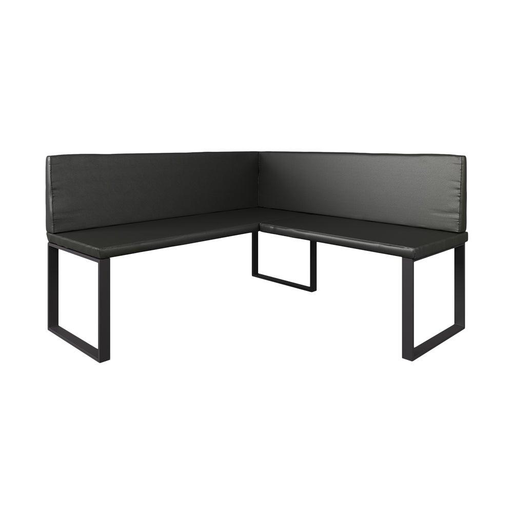 Vicco Ławka narożna do jadalni Ravon, Czarny, 150 x 150 cm