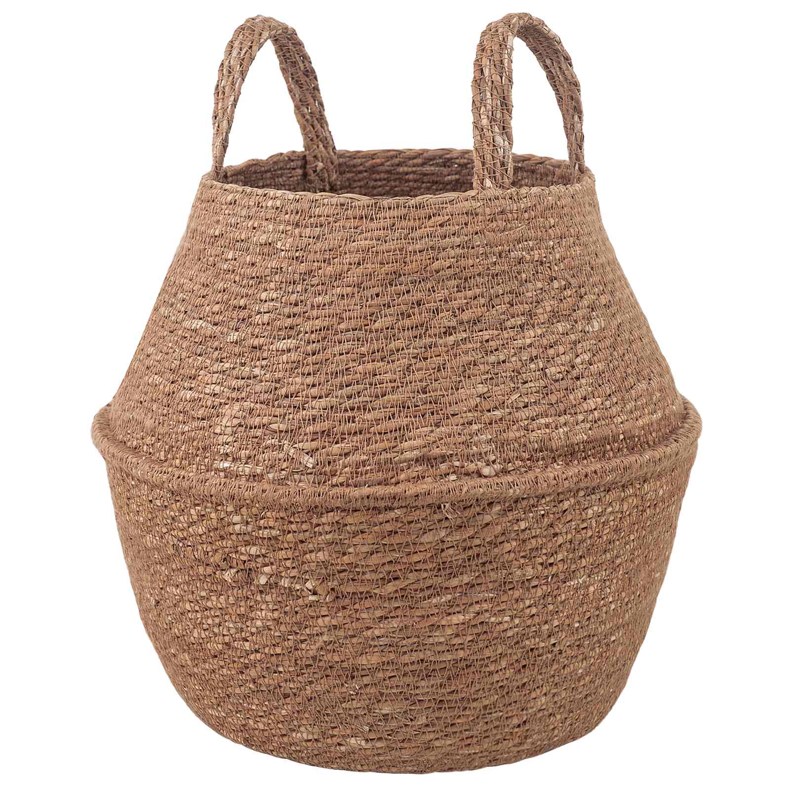 Doniczka z uchwytami naturalny Ø 22 x 20 cm 100% Trawa morska