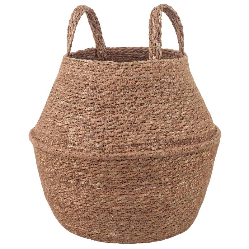 Doniczka z uchwytami naturalny Ø 22 x 20 cm 100% Trawa morska
