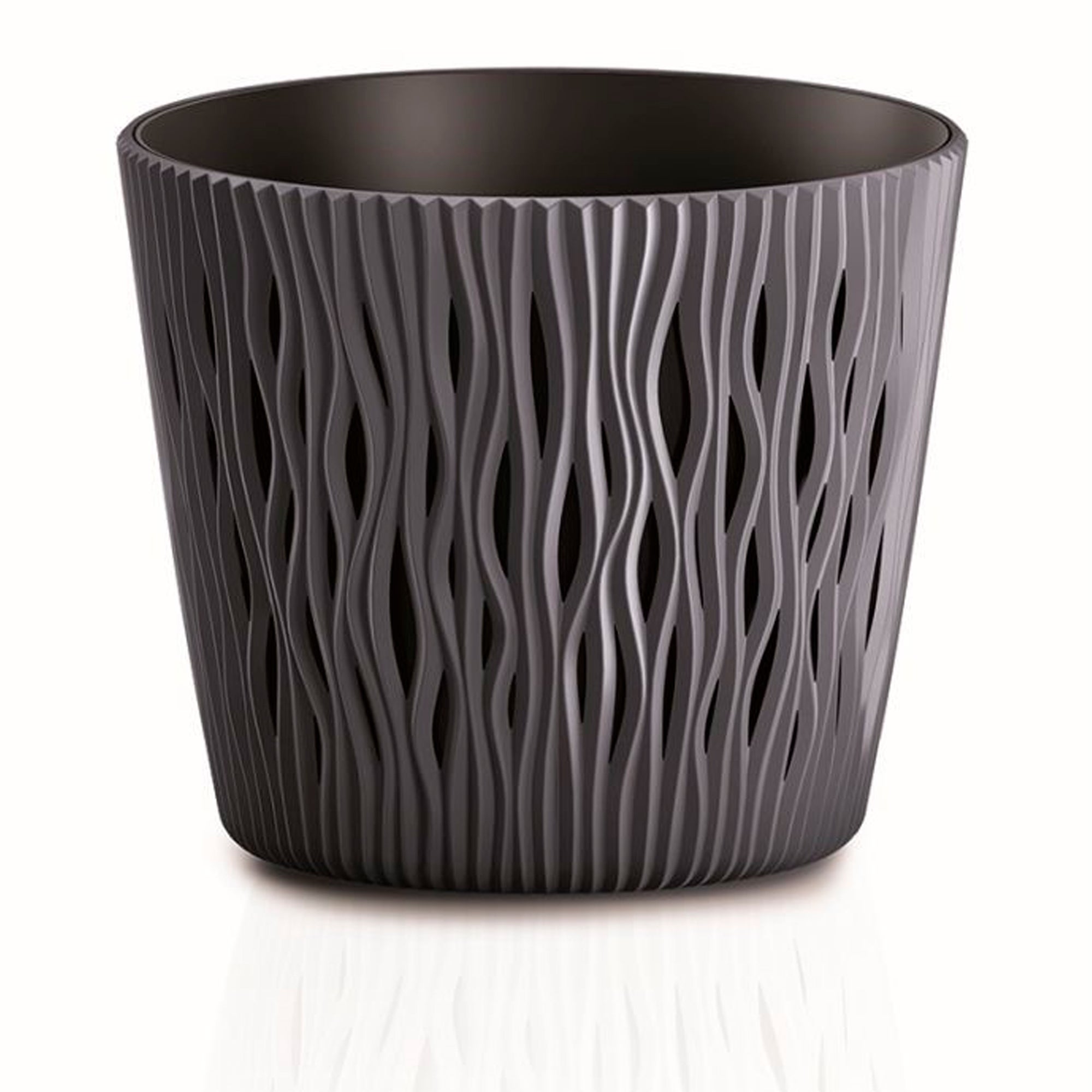 Doniczka Sandy Round średnica 16 cm antracyt
