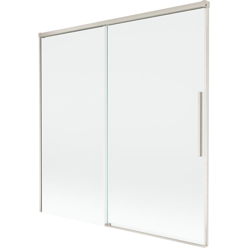 Mexen Rox parawan nawannowy 2-skrzydłowy rozsuwany 160 x 150 cm, transparent, nikiel szczotkowany - 8C9-160-001-97-00