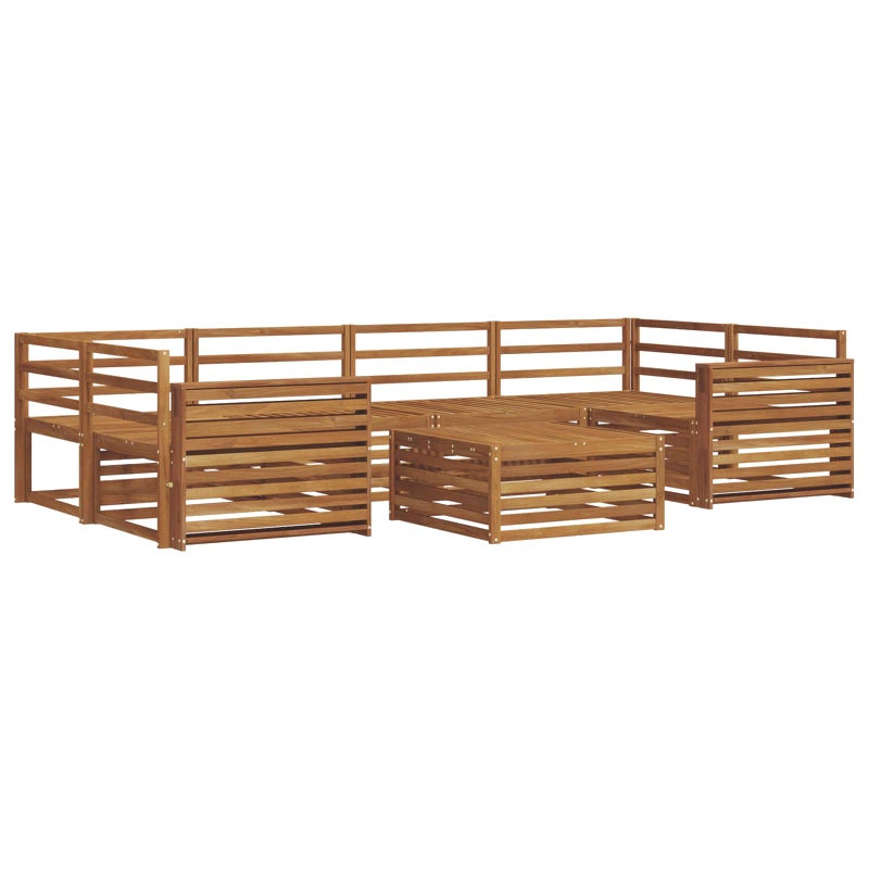 Zestaw sof na zewnątrz 7 pcs Naturalny Lite Drewno Akacji