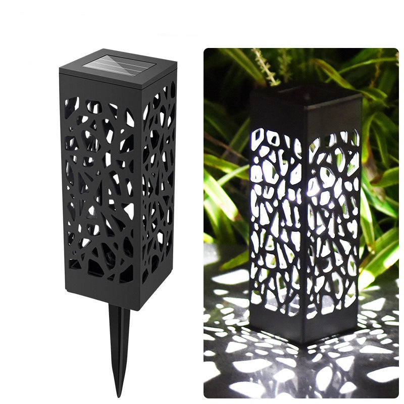 Zestaw 10 lamp solarnych do użytku na zewnątrz, kwadratowych lamp ogrodowych z czujnikiem światła, wodoodpornych i do użytku na zewnątrz