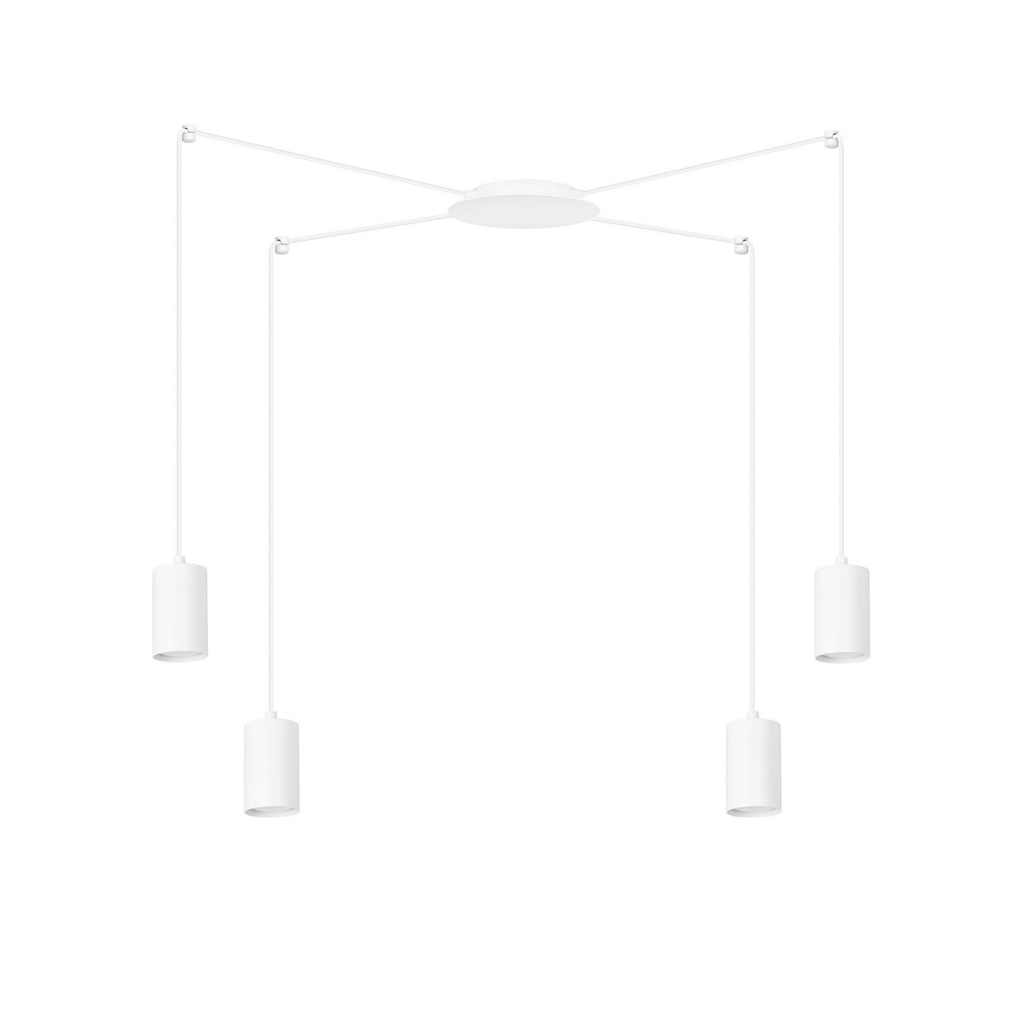 Żyrandol Emibig 4xGU10 30W TRAKER 4 WH/WHITE 525/4