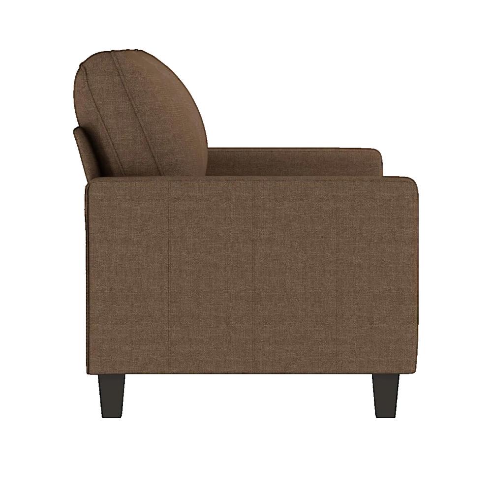Sofa Vidaxl 2-osobowy brązowy tkanina oddychająca i solidna rama metalowa