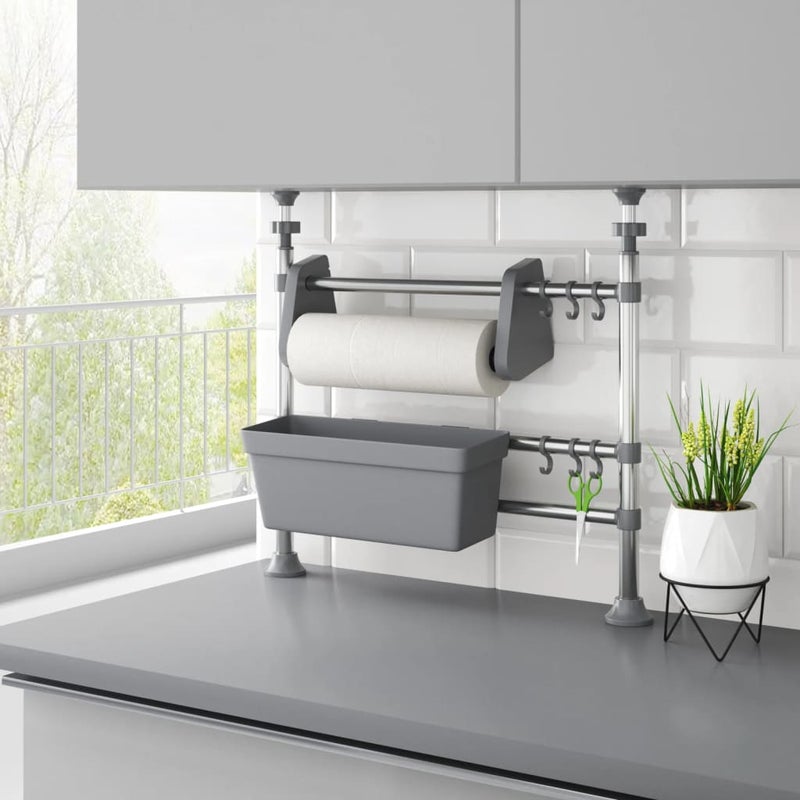 Regulowany organizer kuchenny, aluminiowy vidaXL