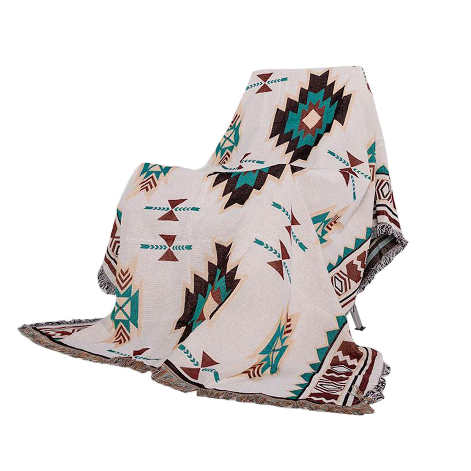Obrus Kempingowy Bawełniany Styl Etniczny Retro 90 x 90 cm na Piknik i Camping