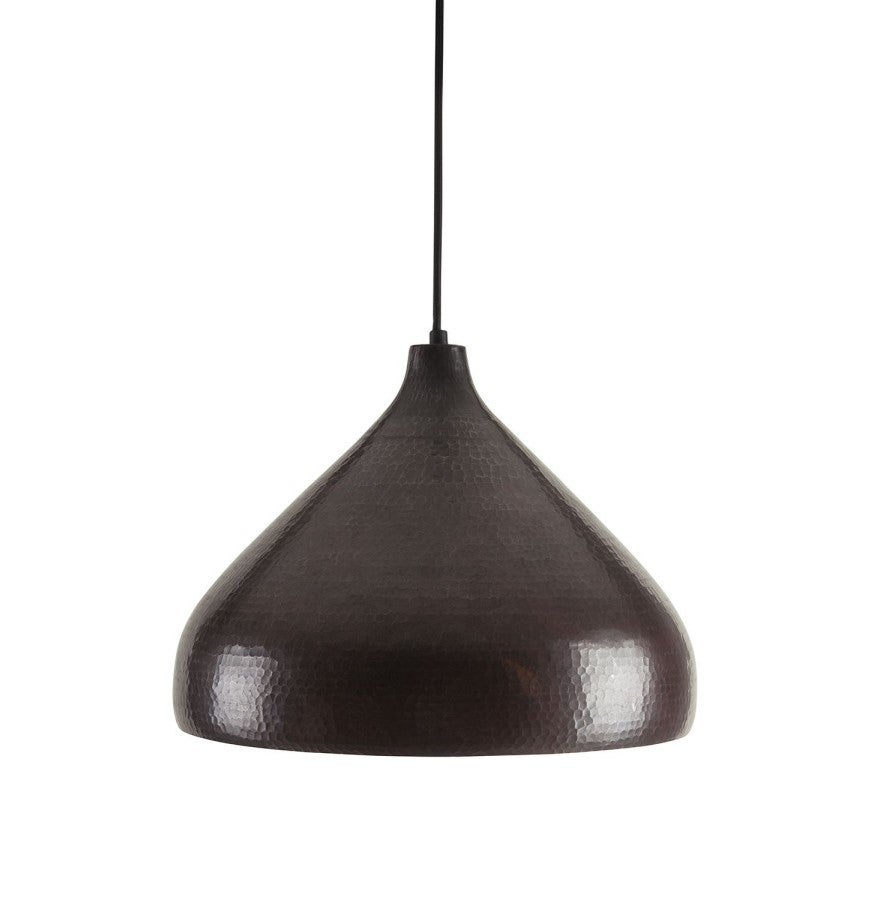 Ręcznie wykonana lampa wisząca z miedzi z Meksyku Fresa – Lampa sufitowa vintage ręcznie wykonana z litej miedzi | Kinkiet sufitowy vintage 38x25 cm