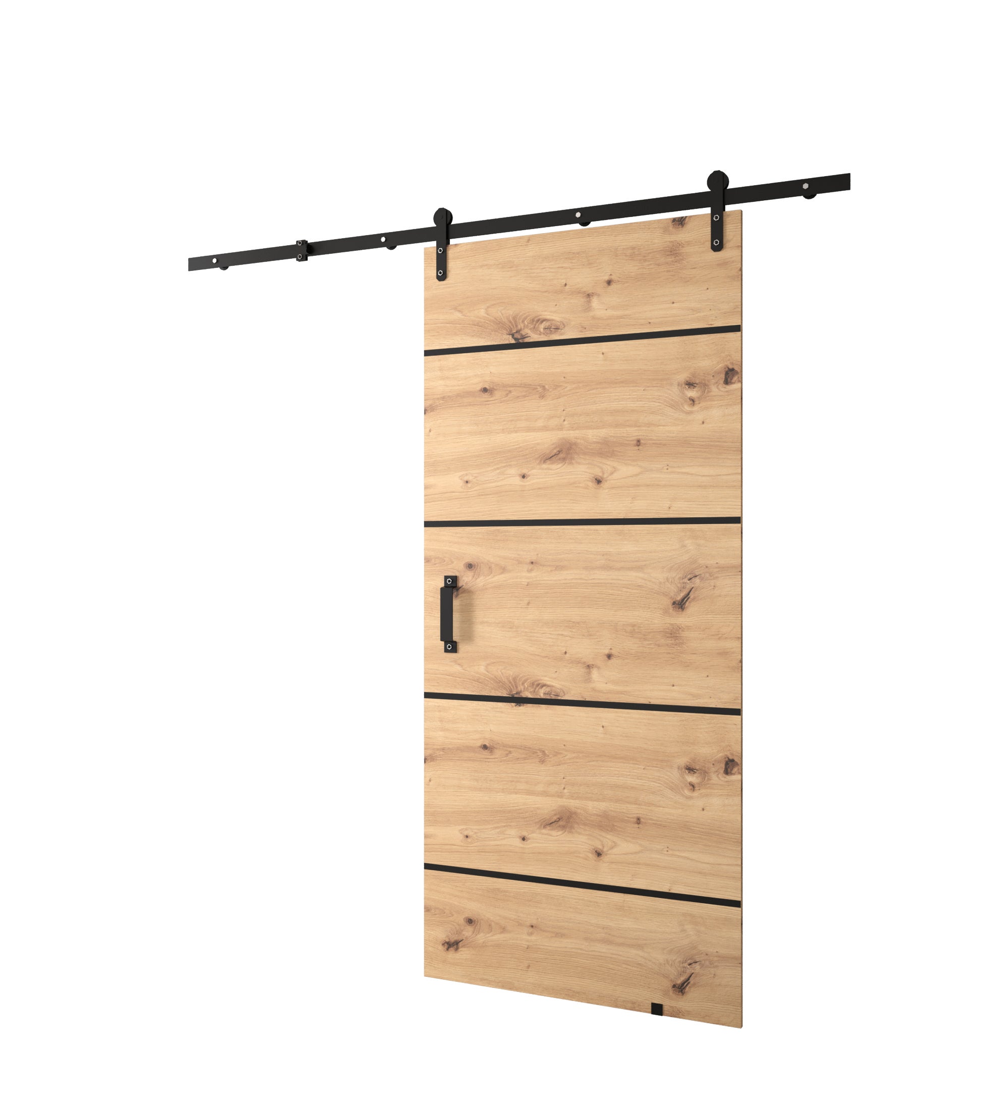 Drzwi przesuwne naścienne LOFTIKO IV 90 dąb artisan