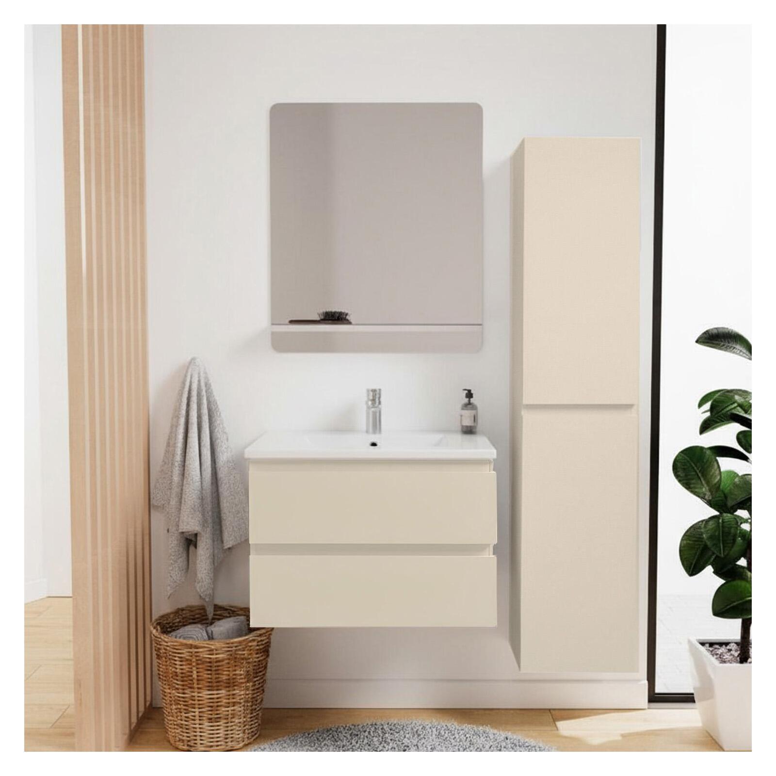 Zestaw zlewozmywakowy 60 cm + bateria + lustro + kolumna SORRENTO