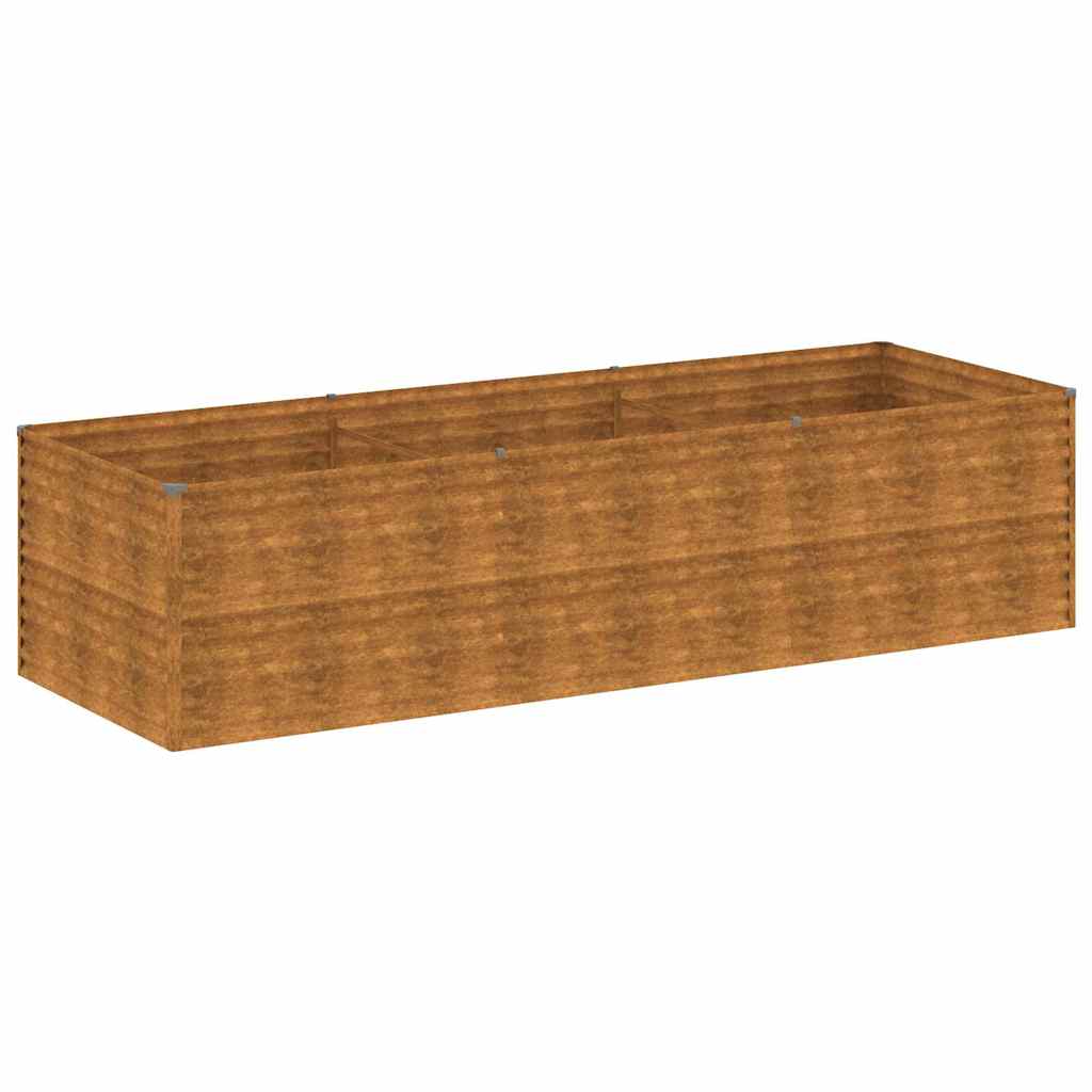 Podwyższona Donica Ogrodowa Corten 290x100x69 cm Rdzawa na Taras na Balkon