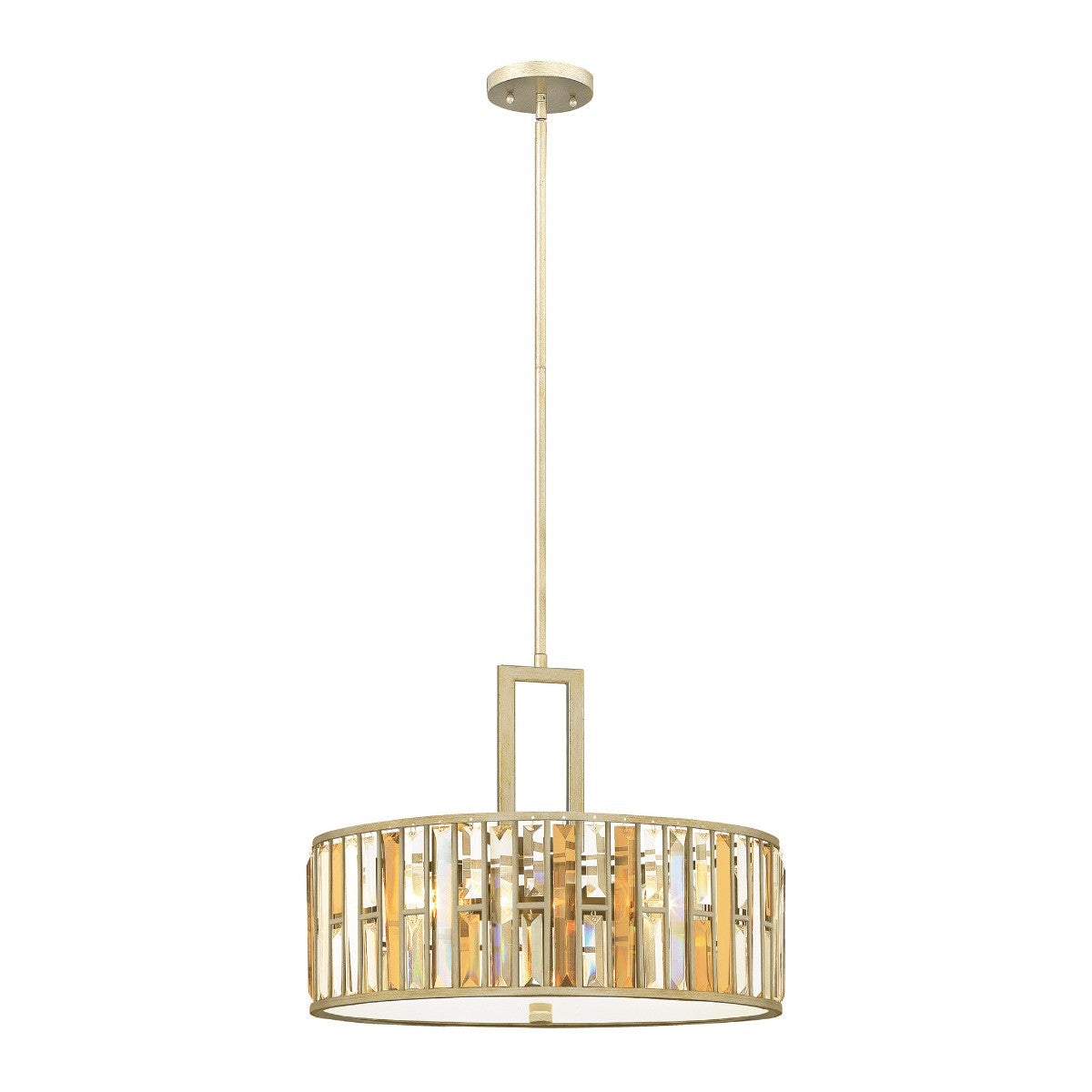 Lampa wisząca kryształowa płatki srebra Gemma 3xE27 60W Hinkley