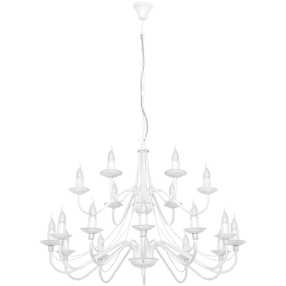 Lampa wisząca Róża biała 18xE14x40W wym: 108 x 85 x 85 cm metal Aldex