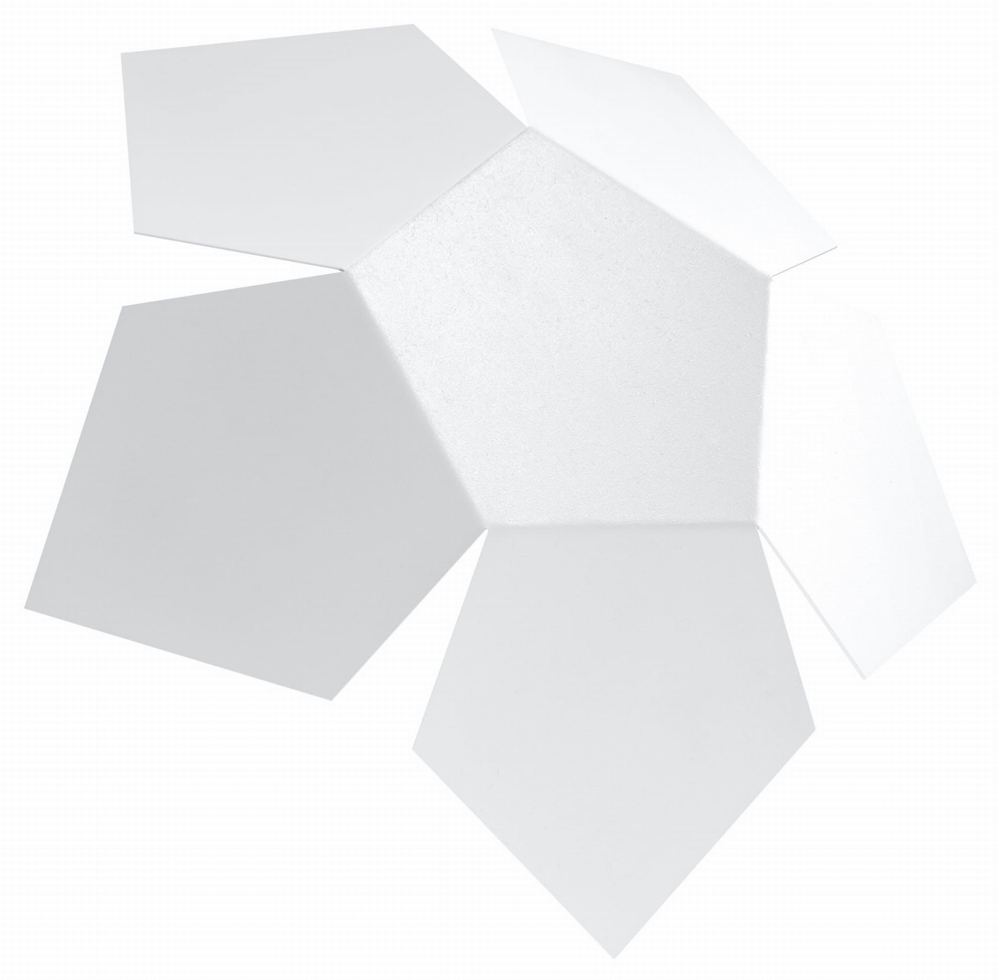 Kinkiet PENTA biały, nowoczesny - 30x30x8cm Sollux