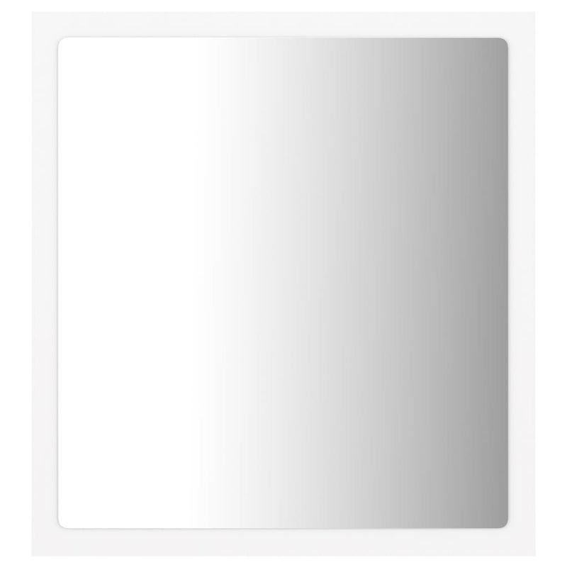 Lustro łazienkowe LED, białe, 40x8,5x37 cm, akryl