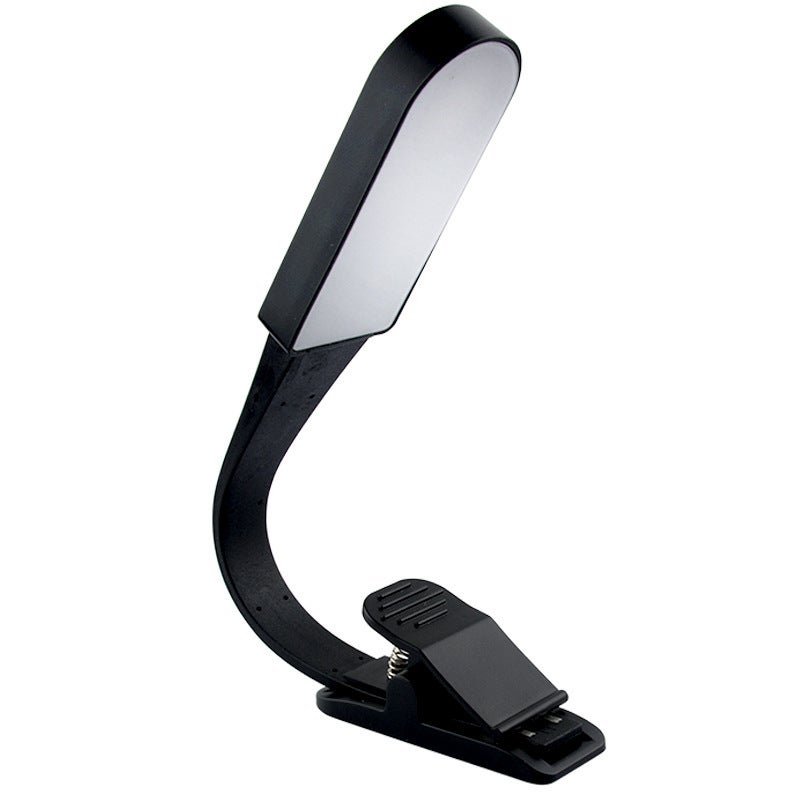 Wygodna lampka do czytania dla oczu, ściemniacz trójkolorowy, lampka nocna, ładowanie przez USB, lampka do czytania z klipsem