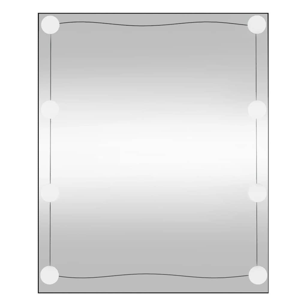 Lustro Ścienne Prostokątne z Oświetleniem LED 50x60 cm Srebrne