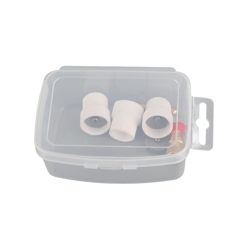Zestaw adapterów do palnika 6 sztuk Zestaw do montażu palnika spawalniczego z czerwonej miedzi ceramicznej do WP17 18 26
