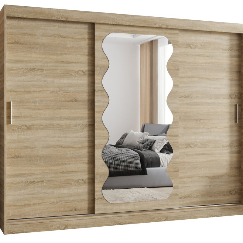 Szafa przesuwna garderoba SPOTI 250 x 62 x 200 cm Sonoma
