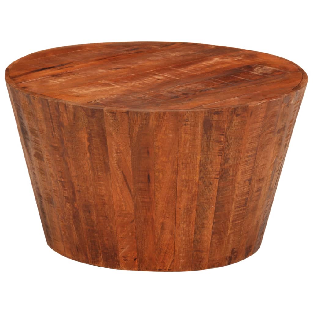 Stolik kawowy, Ø 52x30 cm, surowe lite drewno mango vidaXL